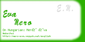 eva mero business card